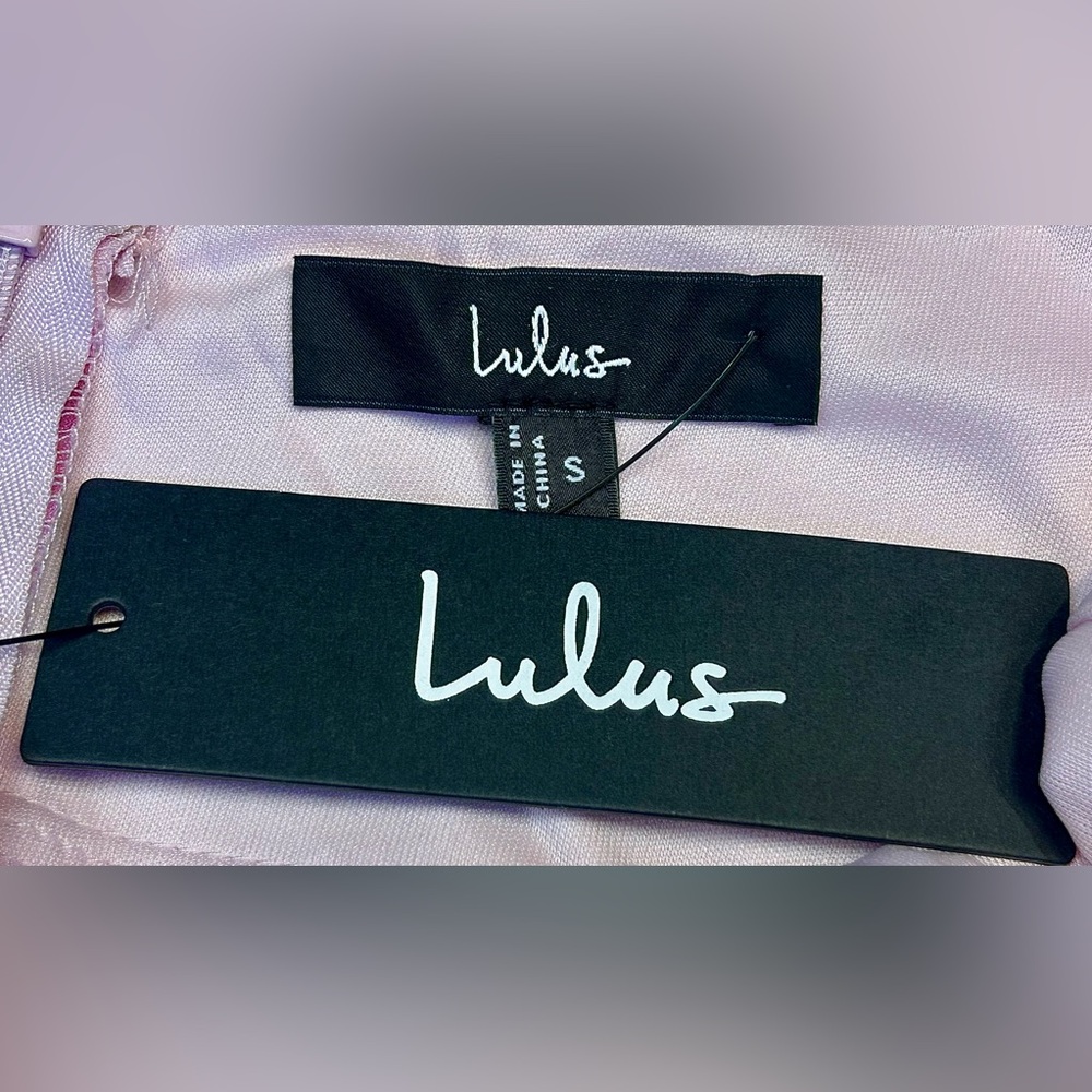 NWT Lulus Romantic Marvel Light Pink Floral Print Halter Neck Maxi Dress, Small - Picture 12 of 16